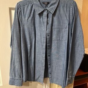 NYDJ Bluskywash Chambray Aline Shirt - Denim Blue